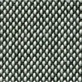 Steelcut Trio fabric, dark gray and off-white, displays a dense, looped grid weave with a matte finish.